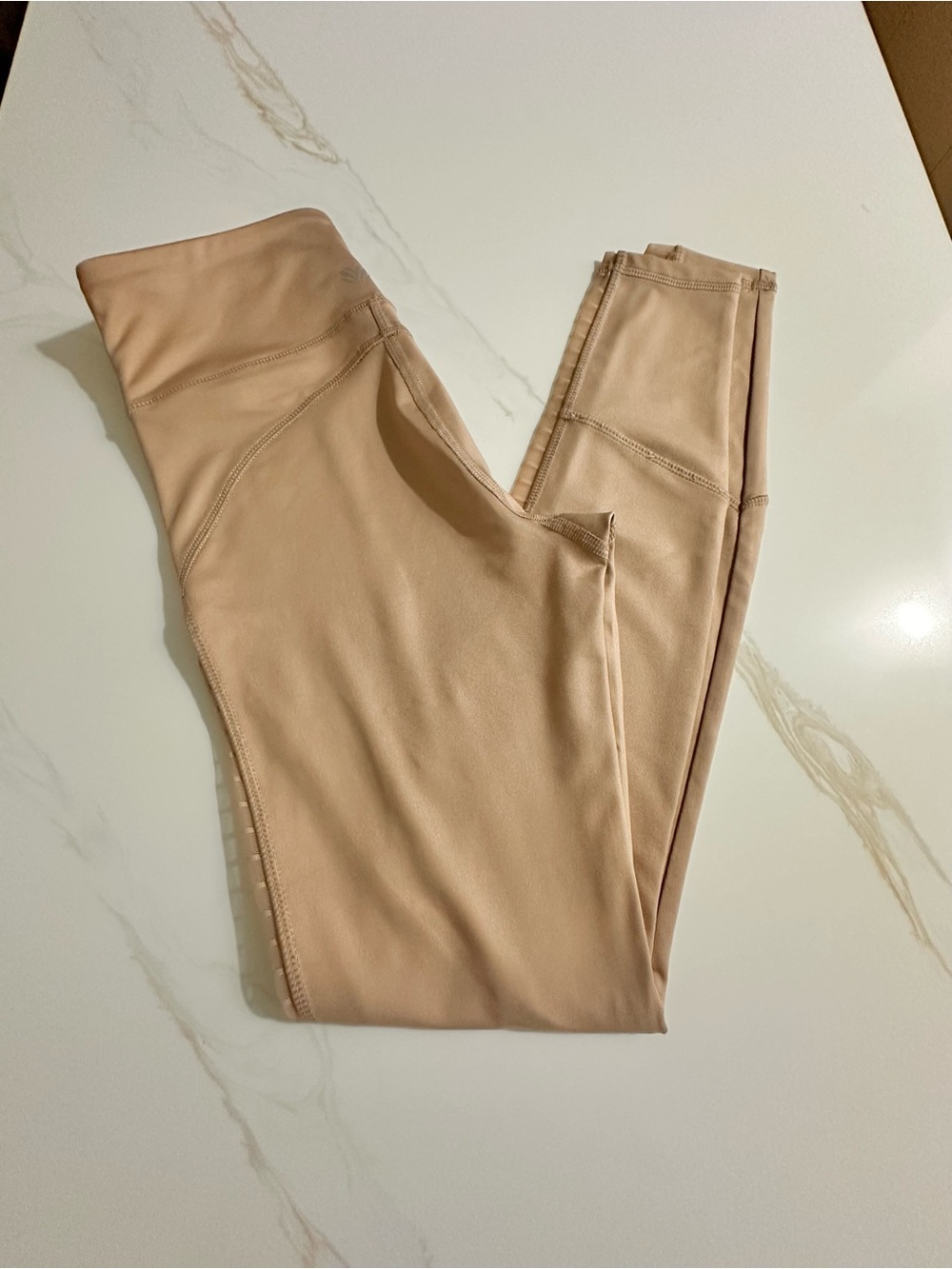 Champagne satin leggings S